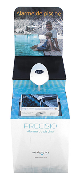 PrÃ©sentoir alarme piscine Precisio